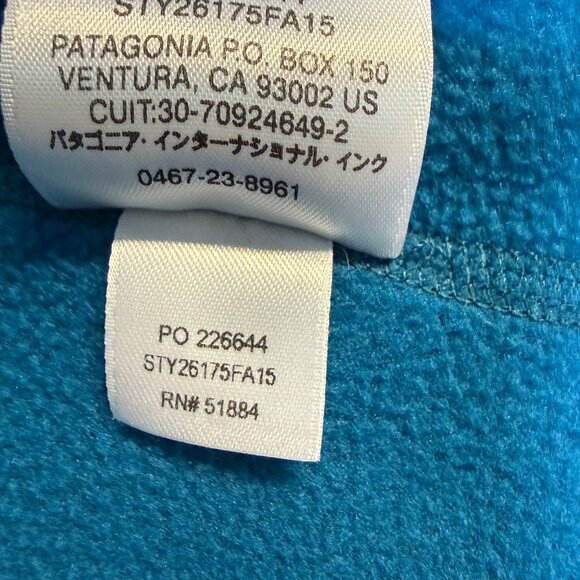 Patagonia Micro D® 1/4-Zip Pullover Men’s Large Blue Lightweight Fleece EUC - Picture 5 of 9